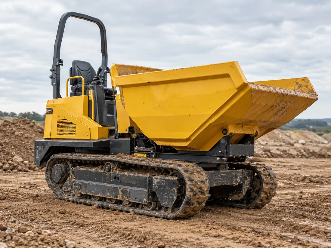 Dumper cingolato a noleggio per cantieri a Salerno